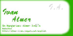 ivan almer business card